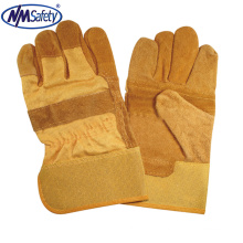 NMSAFETY Brown cow split leather safety work hand glove